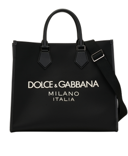 Logo Shopper Tote Large, Nylon, Black, MII, DB/S, 4*